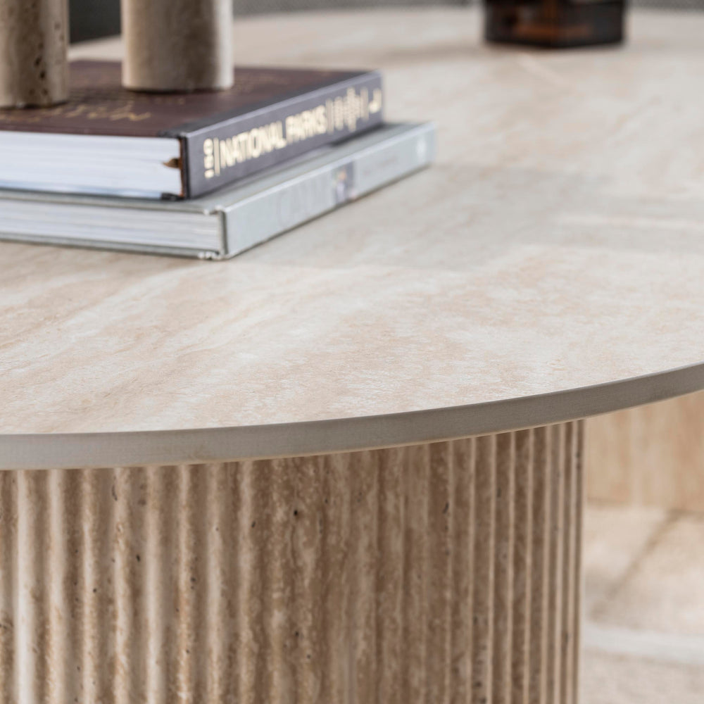 Salontafel Romano Arch 135x70 cm / Keramiek travertin