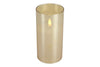 LED kaars in glas goud - 15 cm hoog (Countryfield)