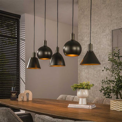 Hanglamp Metallo 5-lichts / Sienna bruin (Magazijn sale)
