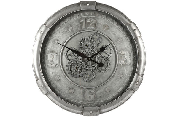 Radarklok Darlington rond zilver Ø72 cm