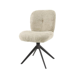 Stoel comfort draaibaar -  Boucle zandkleur