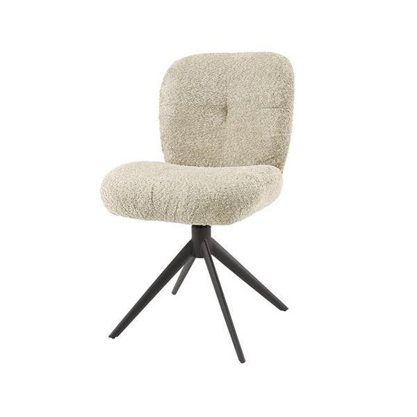 Stoel comfort draaibaar -  Boucle zandkleur