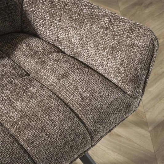 Armstoel raster draaibaar. Rich taupe stof