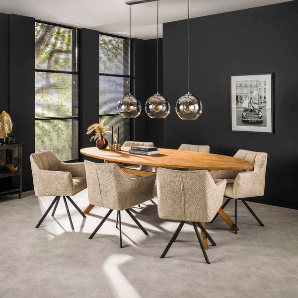 Eetkamerstoel Raster draaibaar - leverbaar in 8 kleuren