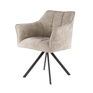 Armstoel raster draaibaar.  Rich zandkleur stof