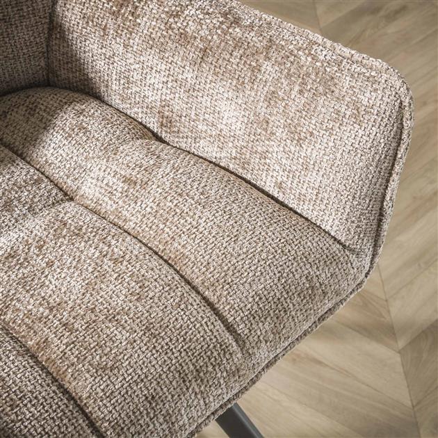 Armstoel raster draaibaar. Rich champagne stof