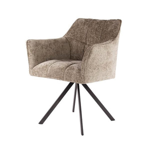 Armstoel raster draaibaar. Rich champagne stof