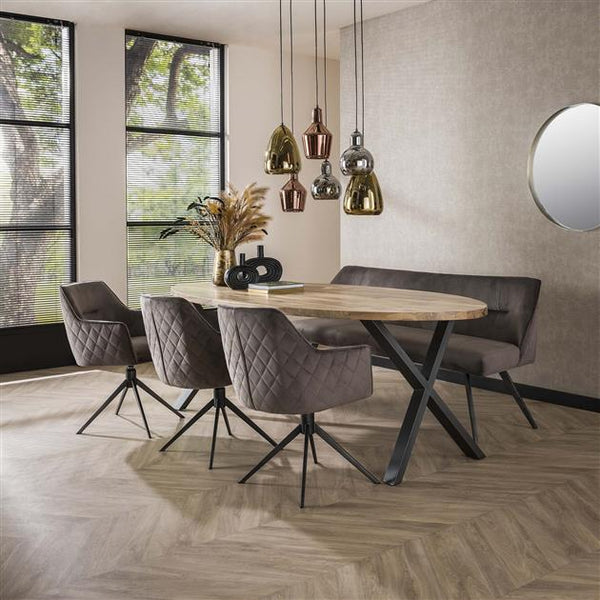 Armstoel pull draaibaar.  Antraciet velours