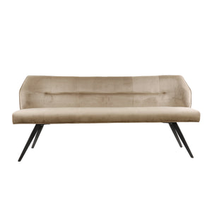 Eetkamerbank Pull velours - 188 cm - Velours Champagne (Magazijn sale)