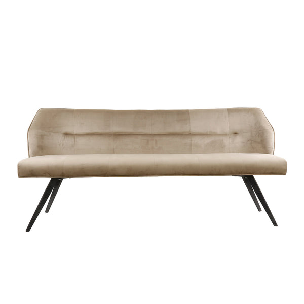 Eetkamerbank Pull velours - 188 cm - Velours Champagne (Magazijn sale)