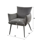 Eetkamerfauteuil/stoel Lobby Velours stof met armleuning - leverbaar in 4 kleuren