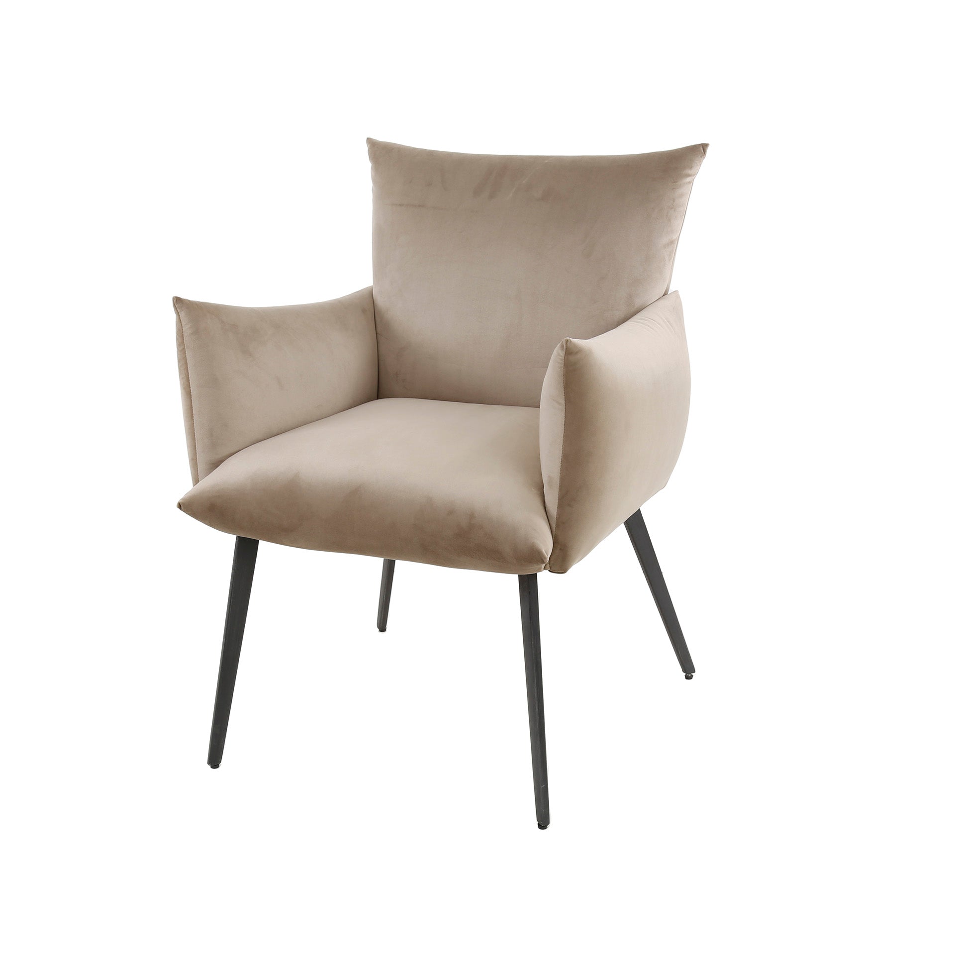 Eetkamerfauteuil/stoel Lobby Velours stof met armleuning - leverbaar in 4 kleuren
