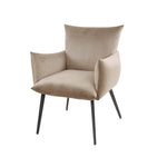 Eetkamerfauteuil/stoel Lobby Velours stof met armleuning - leverbaar in 4 kleuren