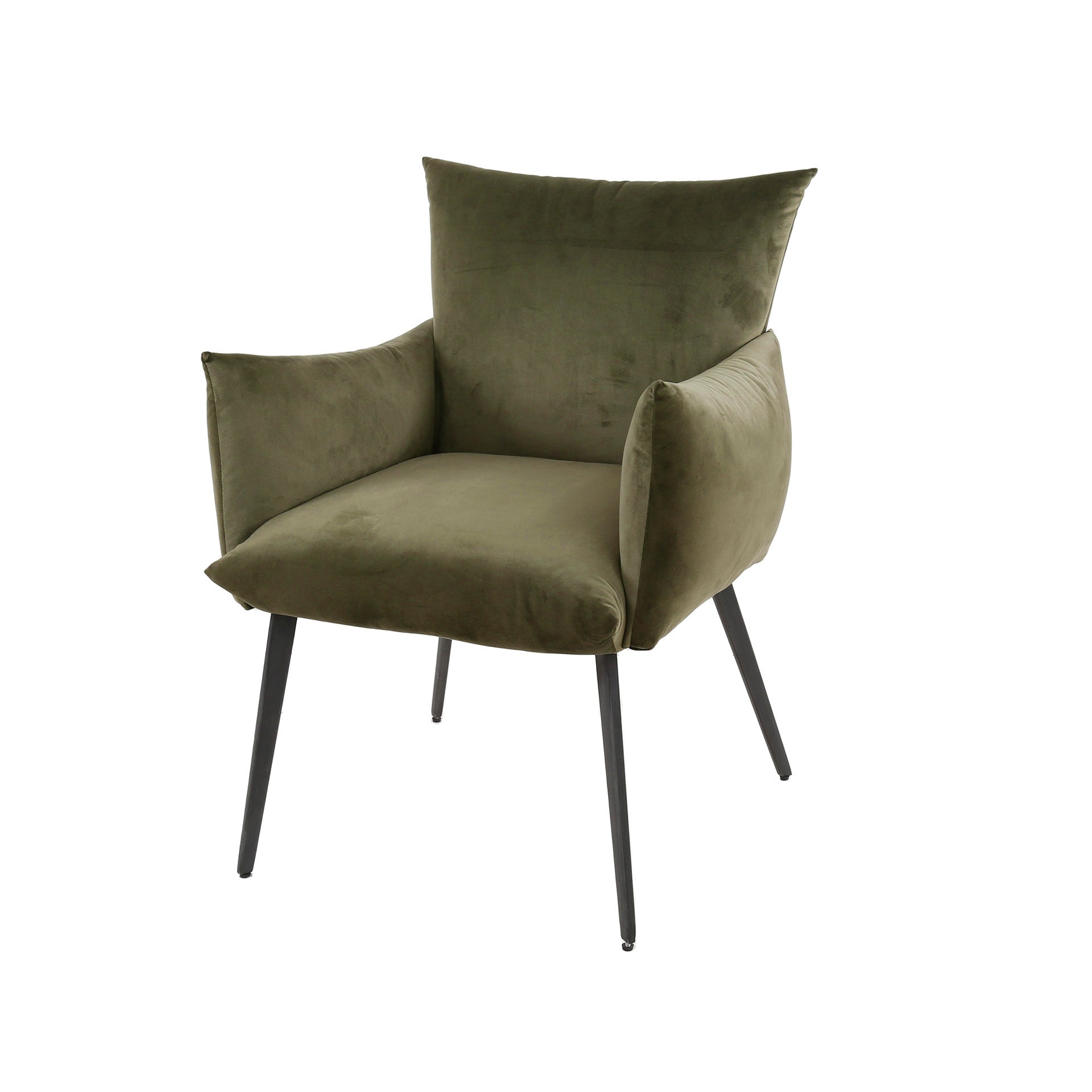 Eetkamerfauteuil/stoel Lobby Velours stof met armleuning - leverbaar in 4 kleuren