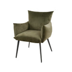 Eetkamerfauteuil/stoel Lobby Velours stof met armleuning - leverbaar in 4 kleuren