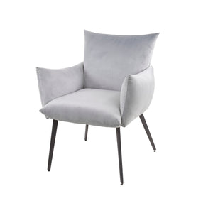 Eetkamerfauteuil/stoel Lobby Velours stof met armleuning - leverbaar in 4 kleuren