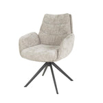 Armstoel lounge met draaifunctie.  Rich zandkleur stof