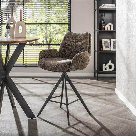 Barstoel lounge draaibaar - Hoven taupe