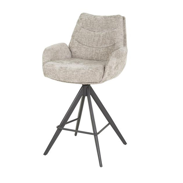 Barstoel lounge draaibaar-  Hoven zandkleur