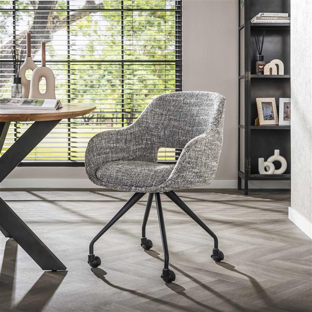 Armstoel spring wieltjes VPE2 / Eagle staalgrijs