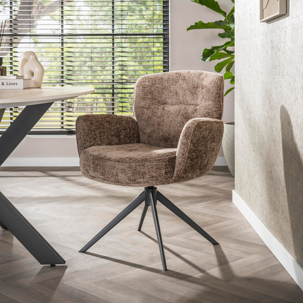 Armstoel Forza draaibaar - Hoven champagne