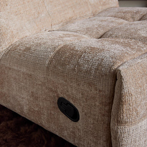 Relaxfauteuil Mila handmatig & draaibaar met unieke schommelstand - Beige stof