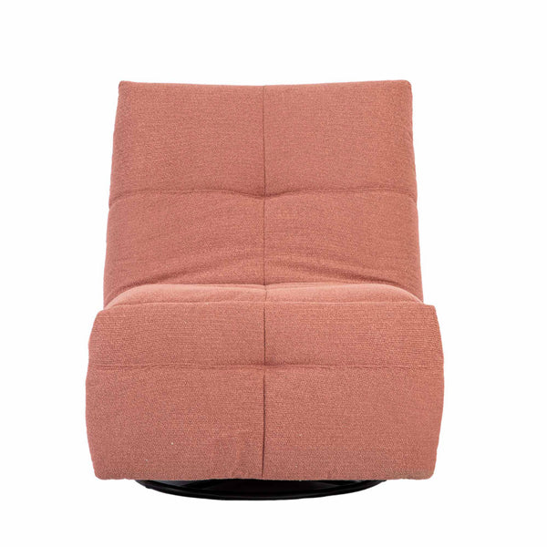 Relaxfauteuil Izzy handmatig & draaibaar met unieke schommelstand - Roze stof