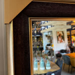 Luxe spiegel Antraciet/goud 70x85 cm facet geslepen  (magazijn opruiming)