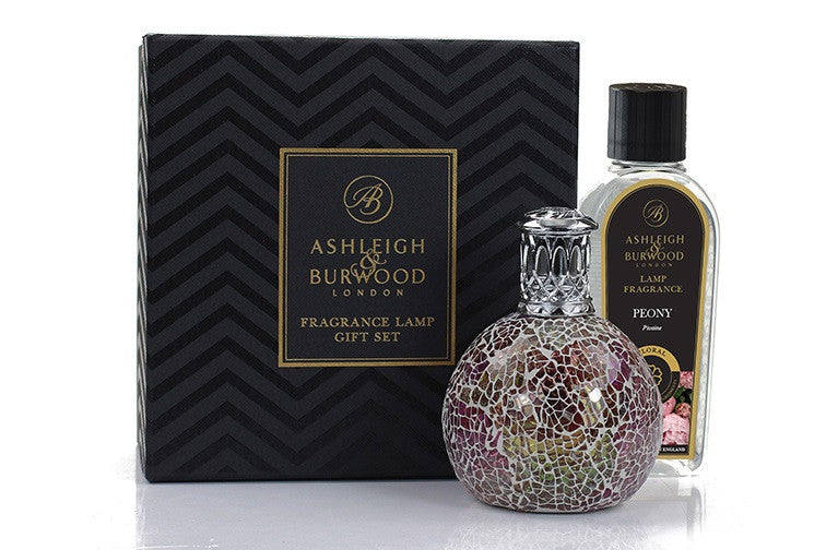 Ashleigh & Burwood Cadeauset - Pearlescence Geurlamp + Peony  geurolie