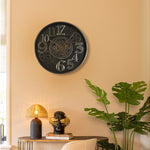 Grote radarklok Hora rond zwart/goud Countryfield XXL Ø100 cm (NIEUW)