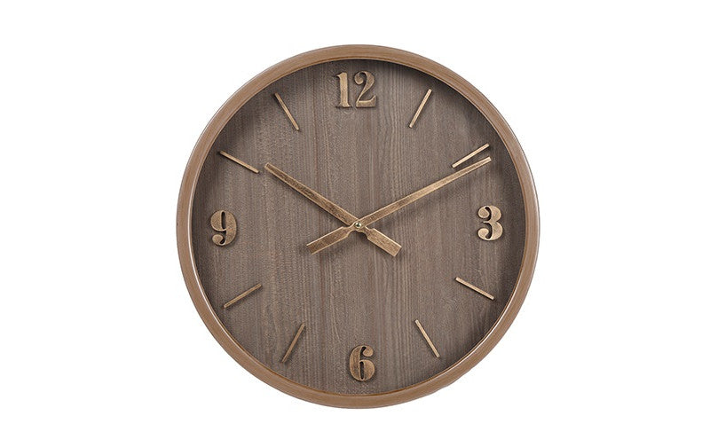 Wandklok Rodas S Bruin/Goud - Ø46 CM