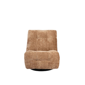 Relaxfauteuil Mila handmatig & draaibaar met unieke schommelstand - Cinnamon stof