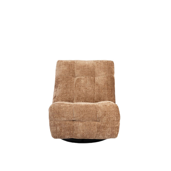 Relaxfauteuil Mila handmatig & draaibaar met unieke schommelstand - Cinnamon stof
