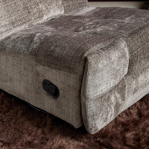 Relaxfauteuil Mila handmatig & draaibaar met unieke schommelstand - Grijze stof
