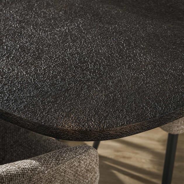 Eetkamertafel 180cm deens ovaal metallic / Grijs (Magazijn sale)
