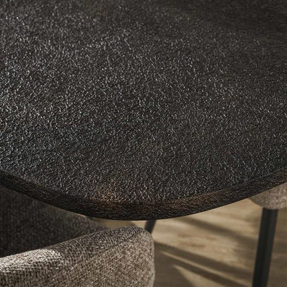 Eetkamertafel 180cm deens ovaal metallic / Grijs (Magazijn sale)