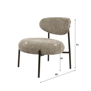 Fauteuil round   - Tissee cargo zandkleur