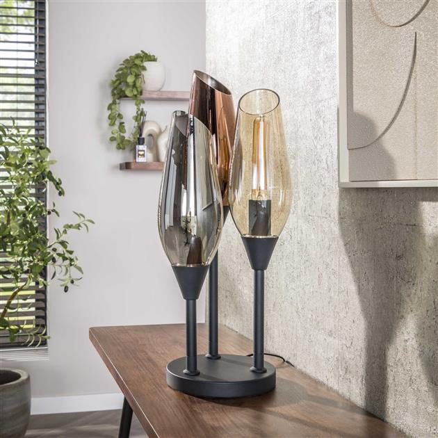 Tafellamp Cocoon 3-lichts / Zwart