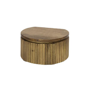 Nachtkastje hangend 1L wave rond XS / Massief mango zandkleur