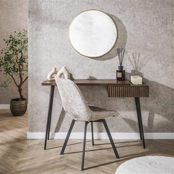 Kaptafel/bureau Carve / Massief acacia drift brown