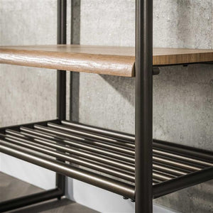 Garderobemeubel Luno roede + schoenenplank / Drift Brown Powdercoated
