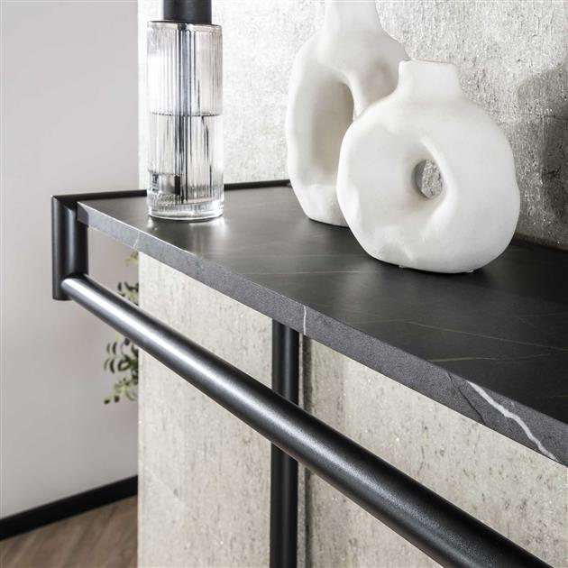 Kapstok 20 haaks hoog roede-hoedenplank  / 3D zwart bruin