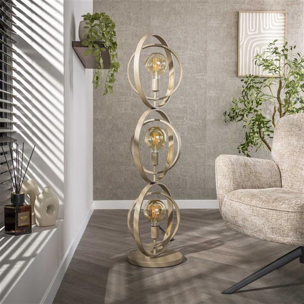 Vloerlamp Turn Around 3-lichts / Beige