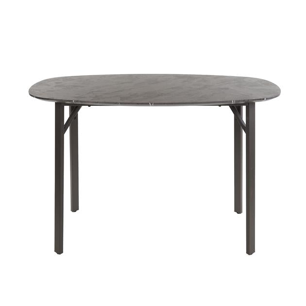 Bartafel Onyx deens ovaal 140x75 cm / 3D melamine graphite