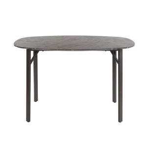 Bartafel Onyx deens ovaal 140x75 cm / 3D melamine graphite