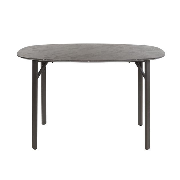 Bartafel Onyx deens ovaal 140x75 cm / 3D melamine graphite