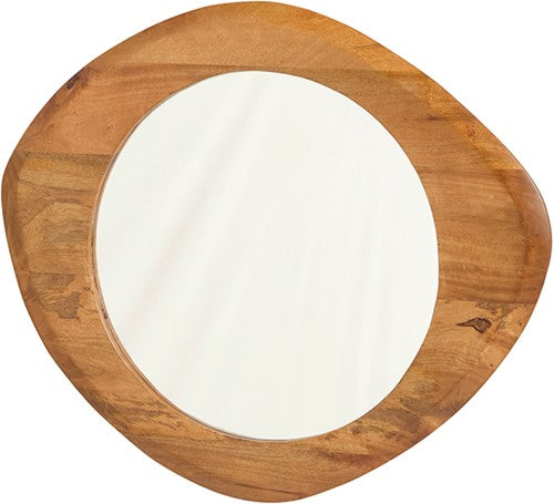 Wandspiegel mangohout Geometrisch  70x3x60 cm (magazijn opruiming)