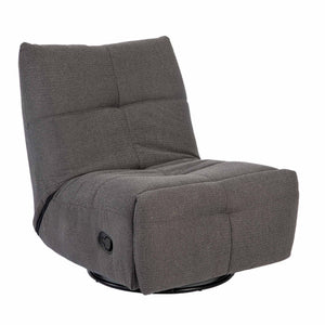 Relaxfauteuil Izzy handmatig & draaibaar met unieke schommelstand - Antraciet stof