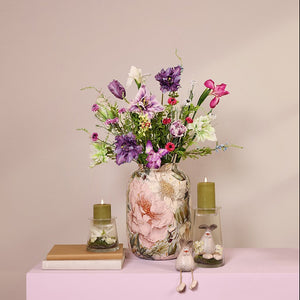 Ronde bloemenvaas Peony - 31x31x41 cm