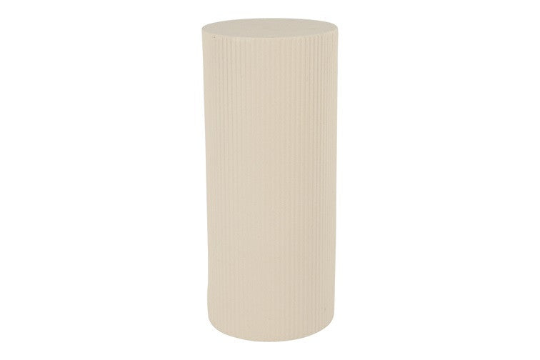 Bloemen/vazen zuil Bradly crème- 80 cm hoog